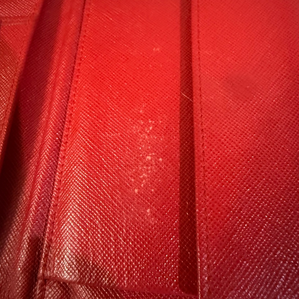 Prada Red Saffiano Leather Wallet - Picture 9 of 13